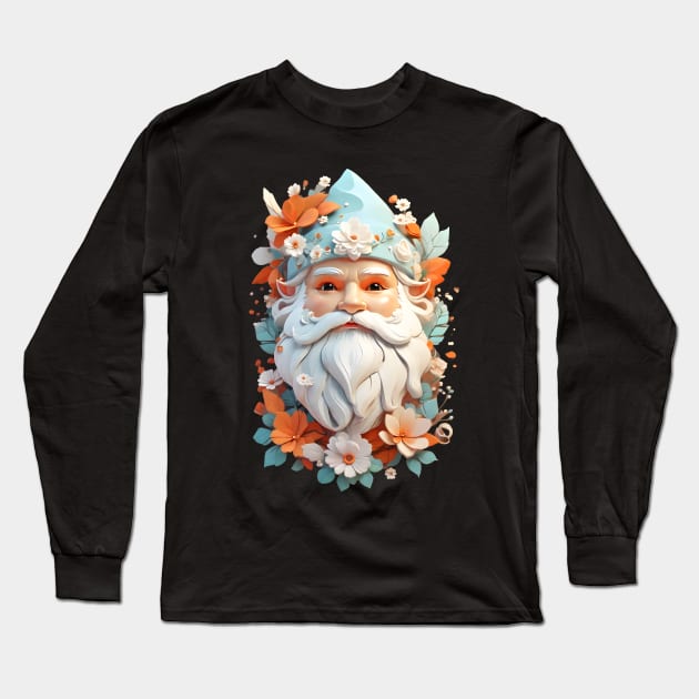 Cute Santa Face - Funny Christmas - Christmas Day - Santa Claus Long Sleeve T-Shirt by Stylish Dzign